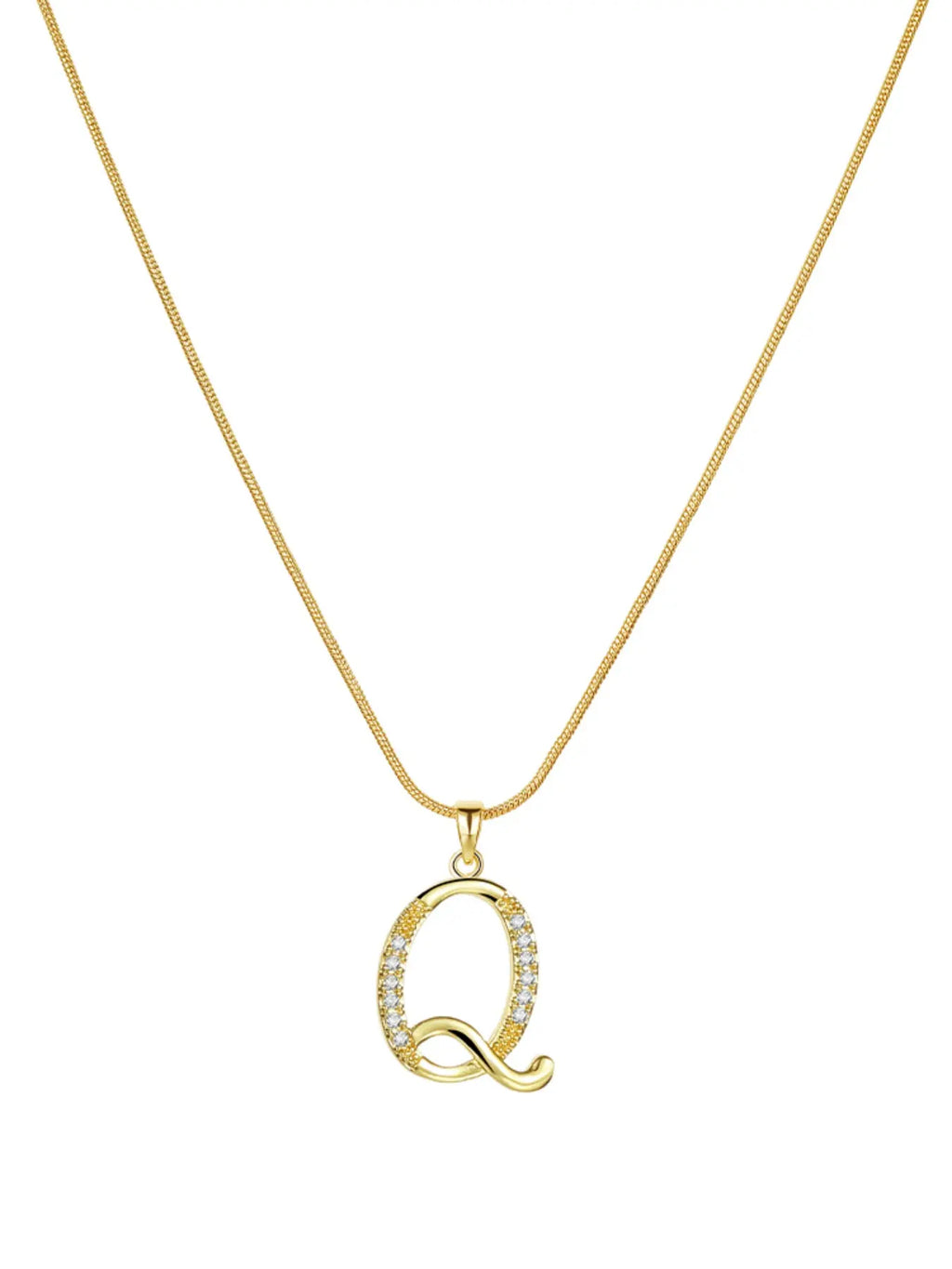 Elegant Simple 26 Letter Copper Zircon Pendant Necklace for Women, Alphabet Letter Necklace, Stylish Jewelry Accessory, Perfect Gift Idea, Necklace Initial, Birthday Gift Jewelry