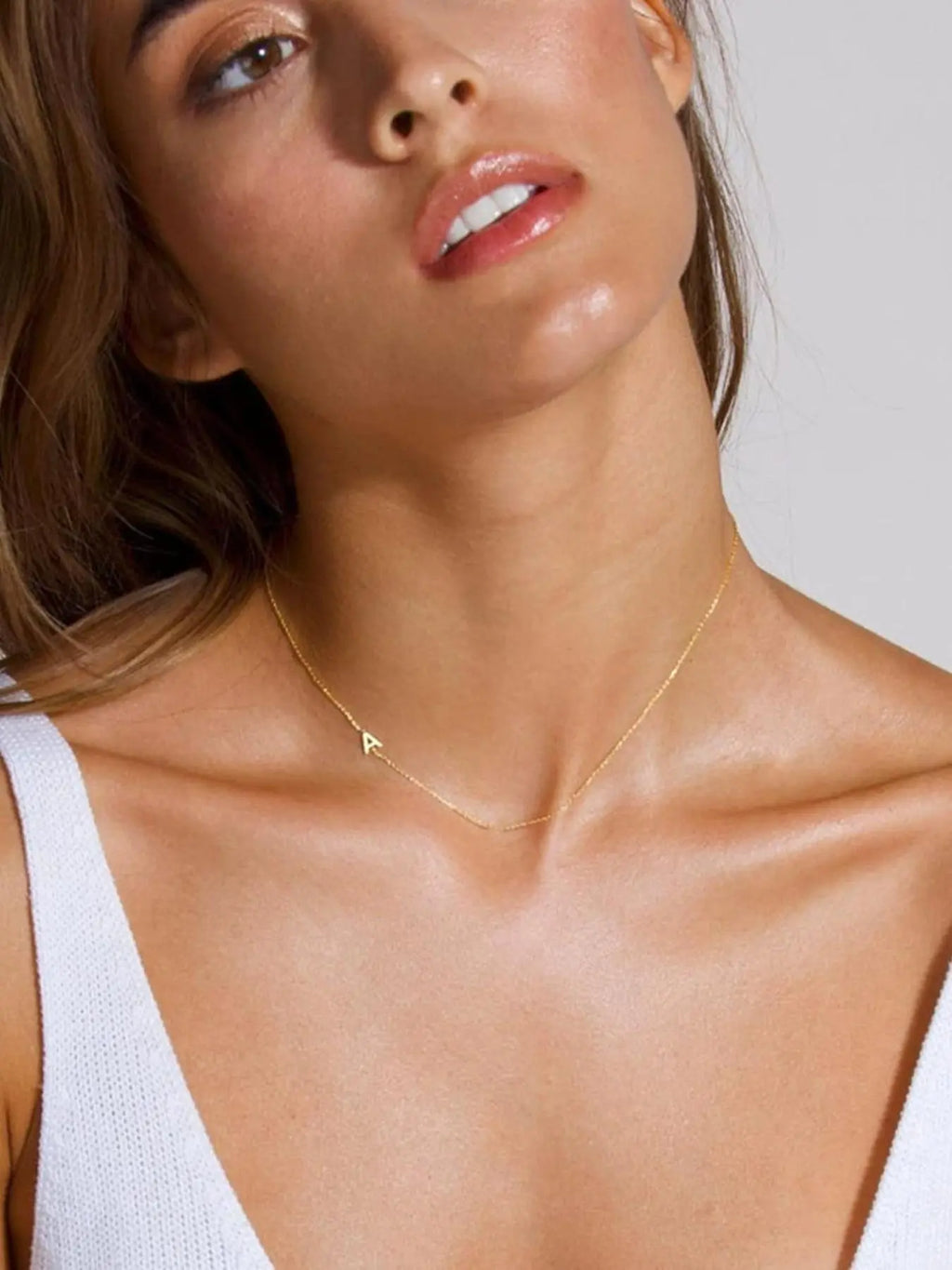 Women's Elegant Letter Decor Thin Chain Necklace, Exquisite Trendy Chain Necklace, Chic Jewelry As Gift for Girlfriend, Letters Necklace, Decorative Necklace, Stainless Steel Necklaces