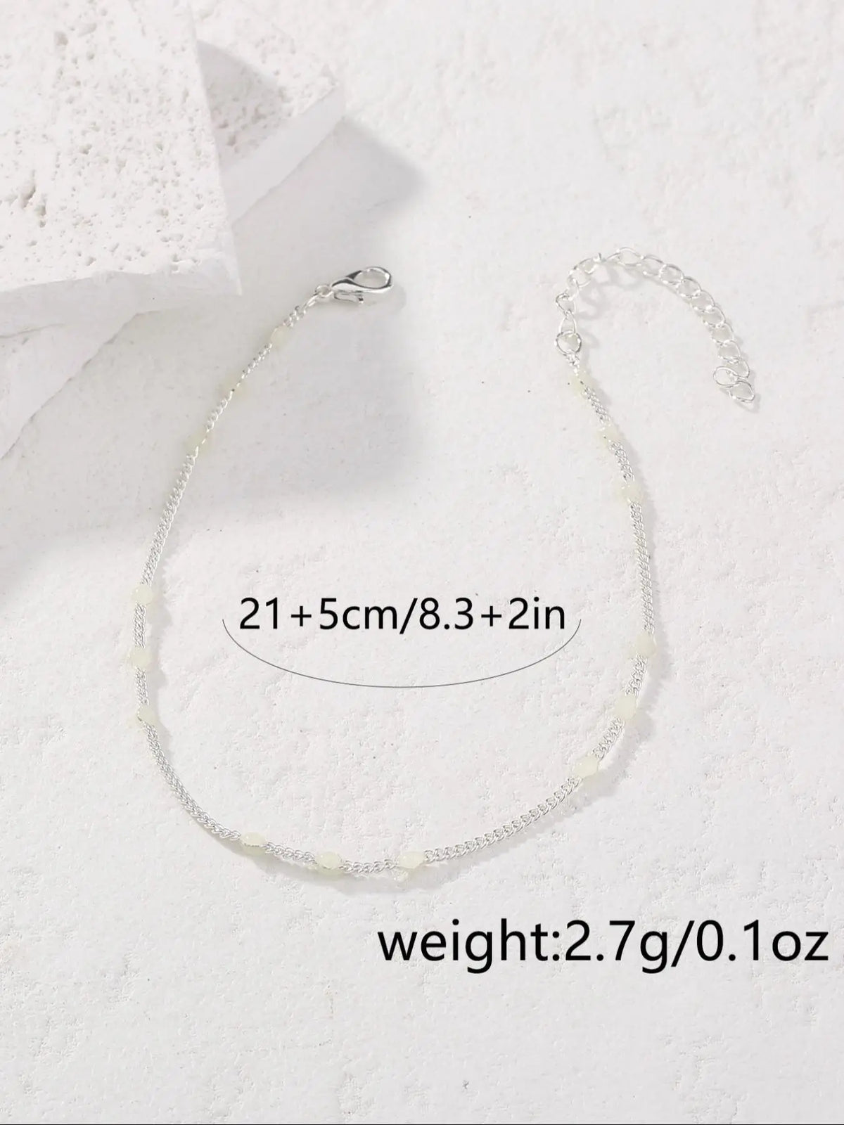 Fashionable Glow in The Dark Anklet, Adjustable Strap Anklet for Women, Trendy All-match & Exquisite Jewelry for Birthday Gift, Trendy jewellery accessories, Fashion Chic Accessories