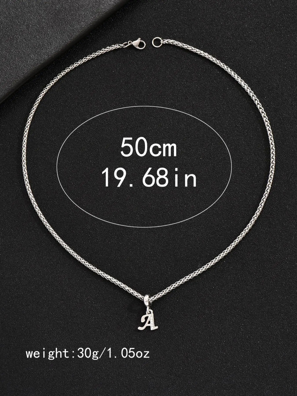 Initial Letter Detail Pendant Necklace, Fashion Stainless Steel Alphabet Jewelry for Men and Women, Trendy All-Match Exquisite Neck Accessory, for Party and Daily Wear, Birthday Gift
