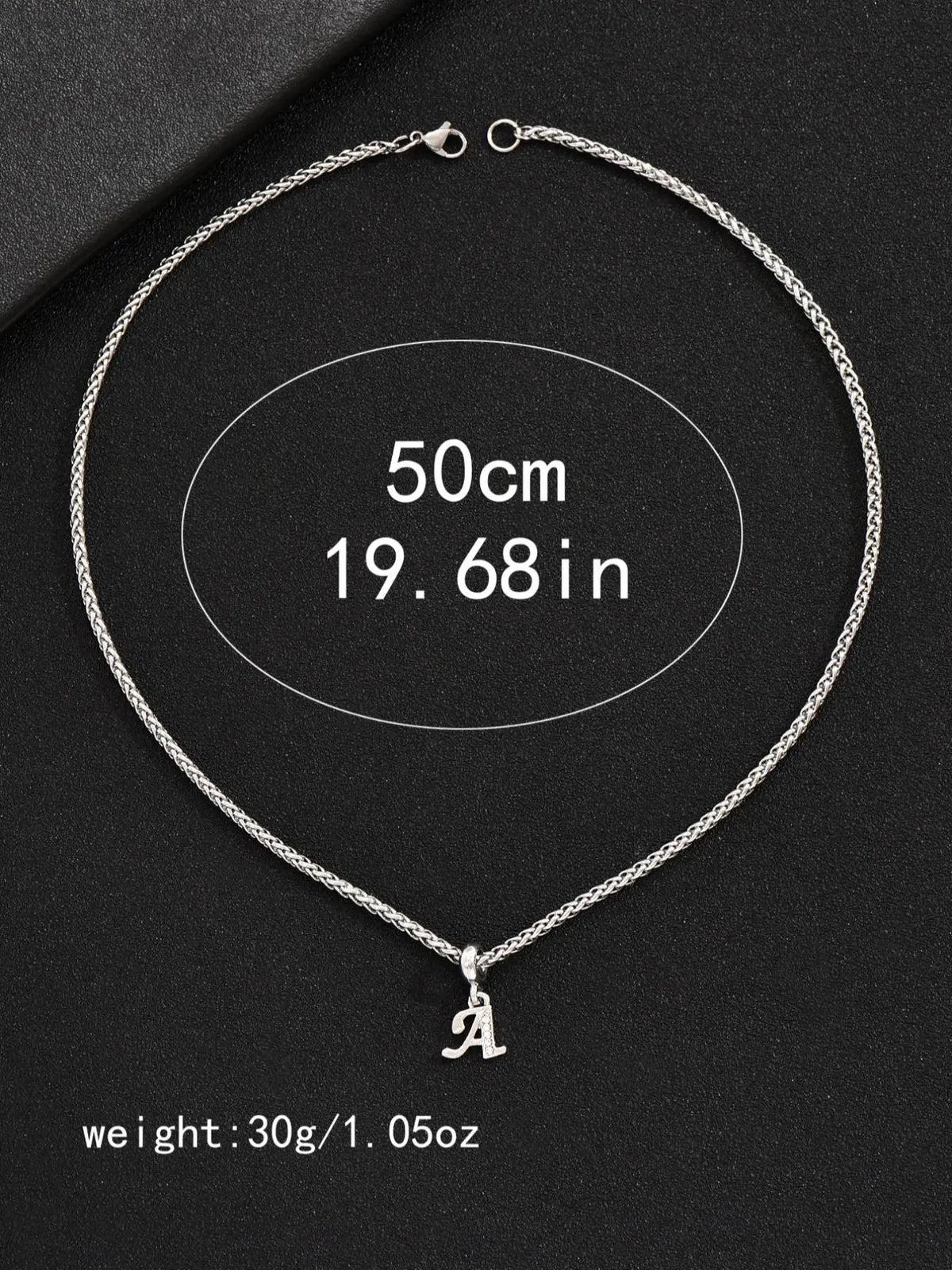Initial Letter Detail Pendant Necklace, Fashion Stainless Steel Alphabet Jewelry for Men and Women, Trendy All-Match Exquisite Neck Accessory, for Party and Daily Wear, Birthday Gift