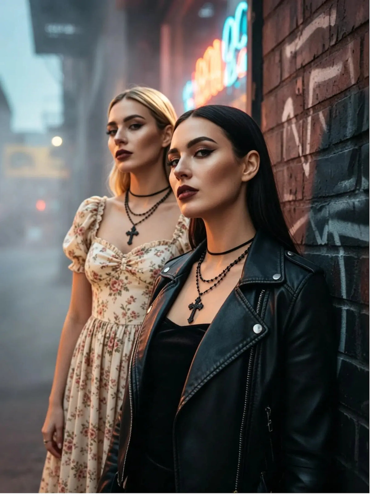 Goth Layered Black Cross Choker Set | Dark Fashion Gift for Her, Goth Party & Christmas,Personalized One-of-a-Kind Gift,HolidayDeals, Multilayer Cross Necklace, Coptic Cross Necklace, Gothic Cross, Gothic Jewelry, Gothic Cross Design