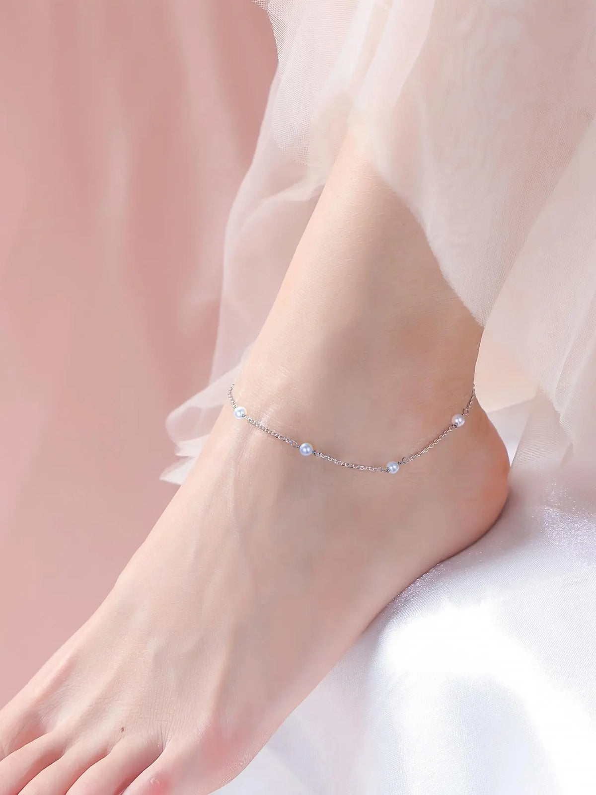 Fashionable Simple Artificial Pearl Decor Anklet, Adjustable Anklet for Women & Girls, Trendy All-match & Exquisite Jewelry for Birthday Gift, Fashionable Jewelry Accessories, Trendy Jewellery Accessories, Fashionable Accessory