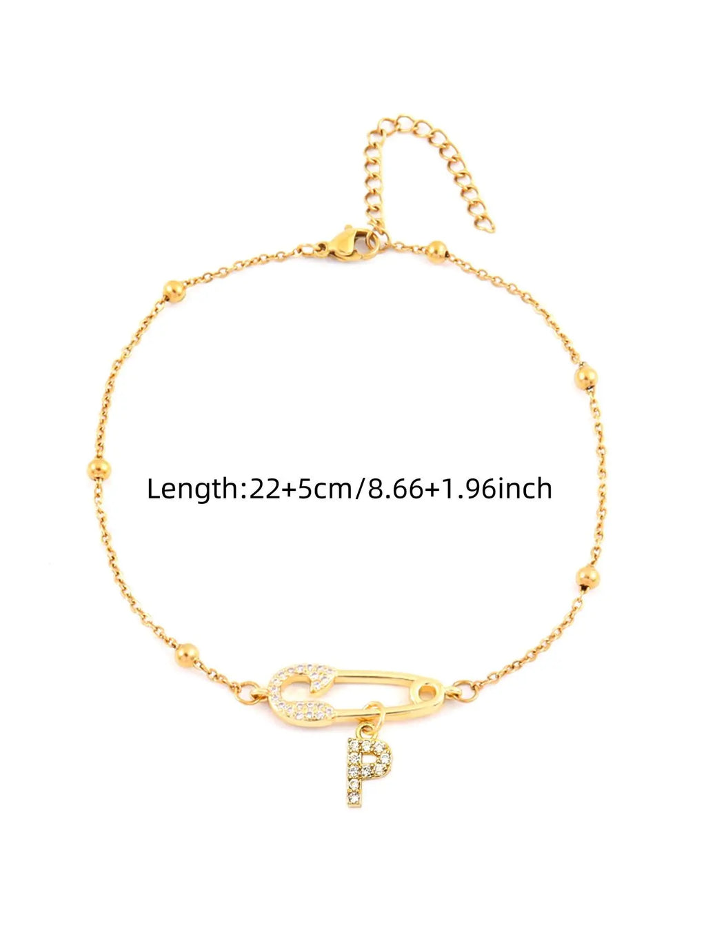 Letter Design Anklet for Women, Fashion Jewelry Accessories for Party, Personalized Daily Clothing Decor, Trendy All-match & Exquisite Jewelry for Birthday Gift, Dainty Layered Anklet, Trendy Fashionable Accessories