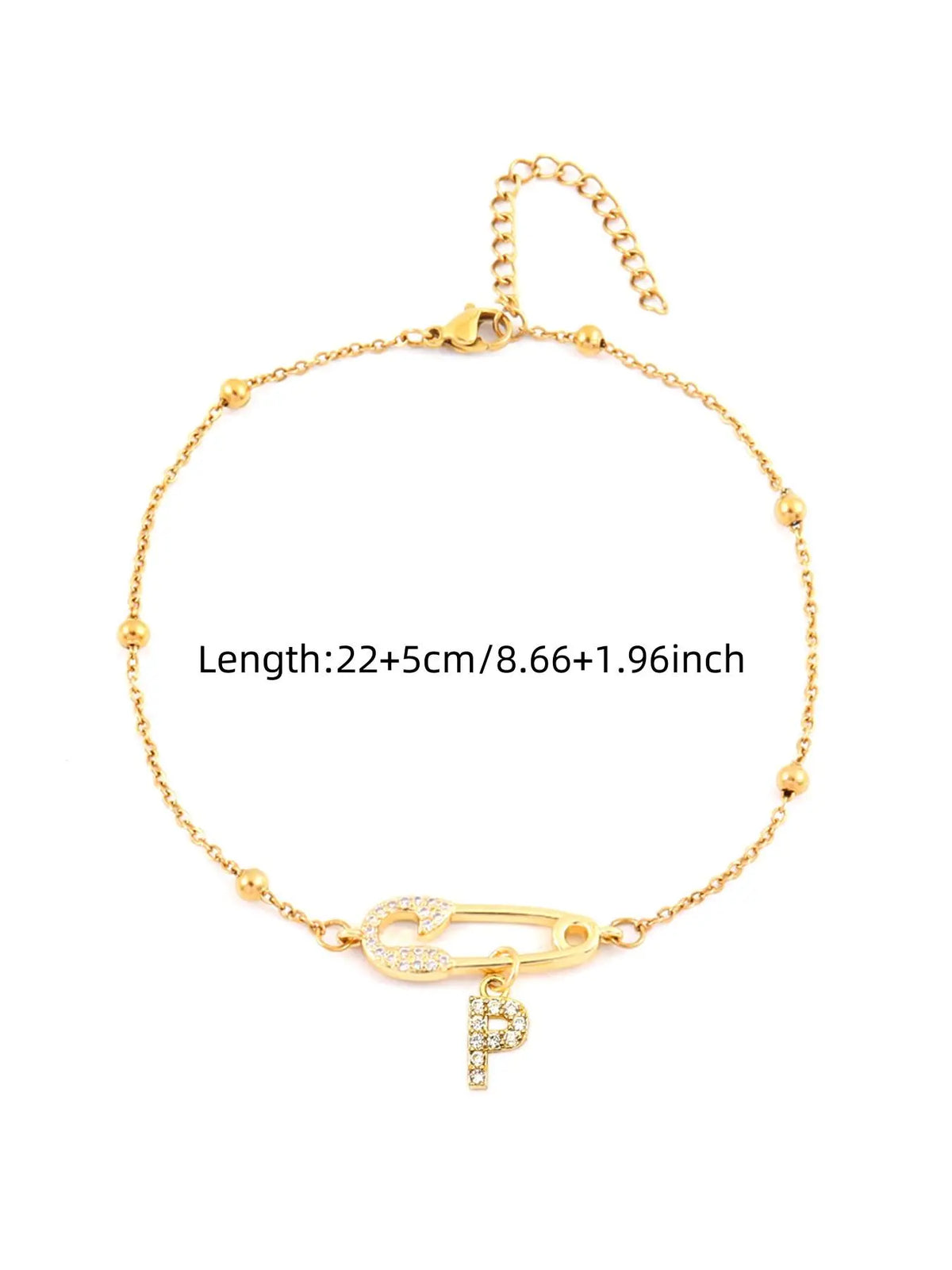 Letter Design Anklet for Women, Fashion Jewelry Accessories for Party, Personalized Daily Clothing Decor, Trendy All-match & Exquisite Jewelry for Birthday Gift, Dainty Layered Anklet, Trendy Fashionable Accessories