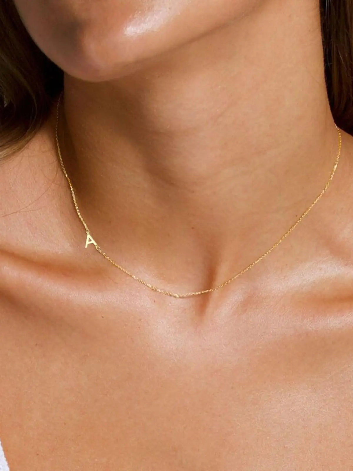 Women's Elegant Letter Decor Thin Chain Necklace, Exquisite Trendy Chain Necklace, Chic Jewelry As Gift for Girlfriend, Letters Necklace, Decorative Necklace, Stainless Steel Necklaces