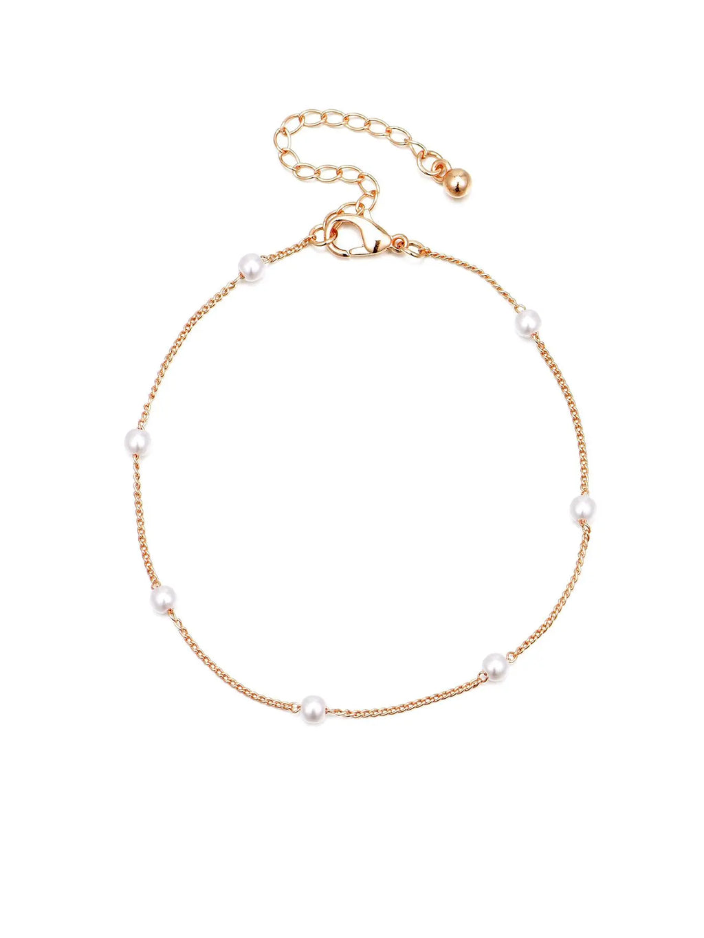 Fashionable Simple Artificial Pearl Decor Anklet, Adjustable Anklet for Women & Girls, Trendy All-match & Exquisite Jewelry for Birthday Gift, Fashionable Jewelry Accessories, Trendy Jewellery Accessories, Fashionable Accessory