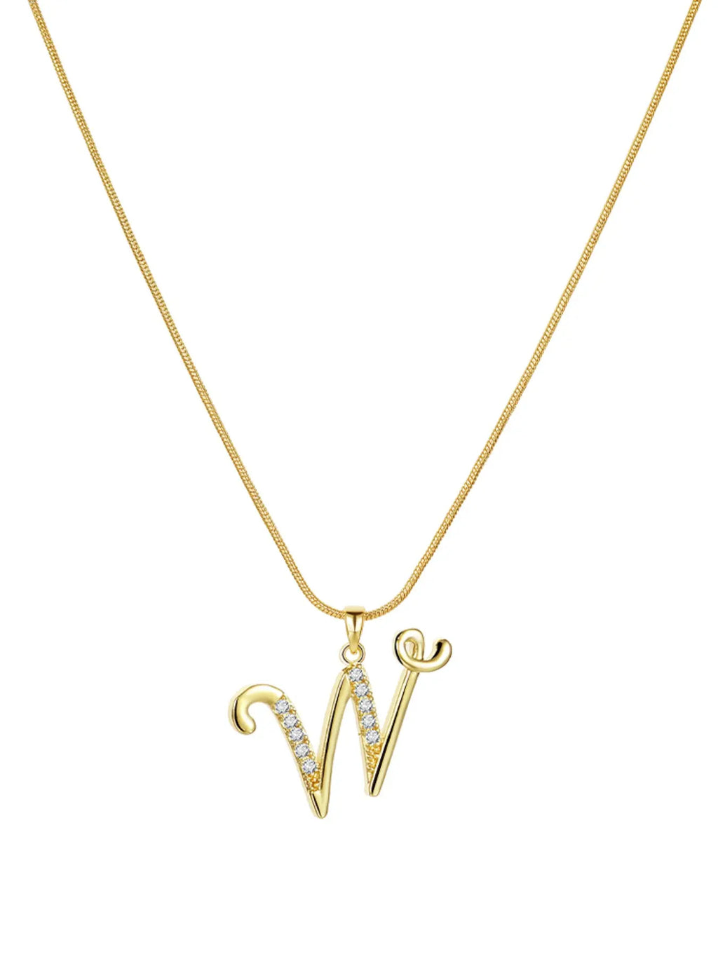 Elegant Simple 26 Letter Copper Zircon Pendant Necklace for Women, Alphabet Letter Necklace, Stylish Jewelry Accessory, Perfect Gift Idea, Necklace Initial, Birthday Gift Jewelry