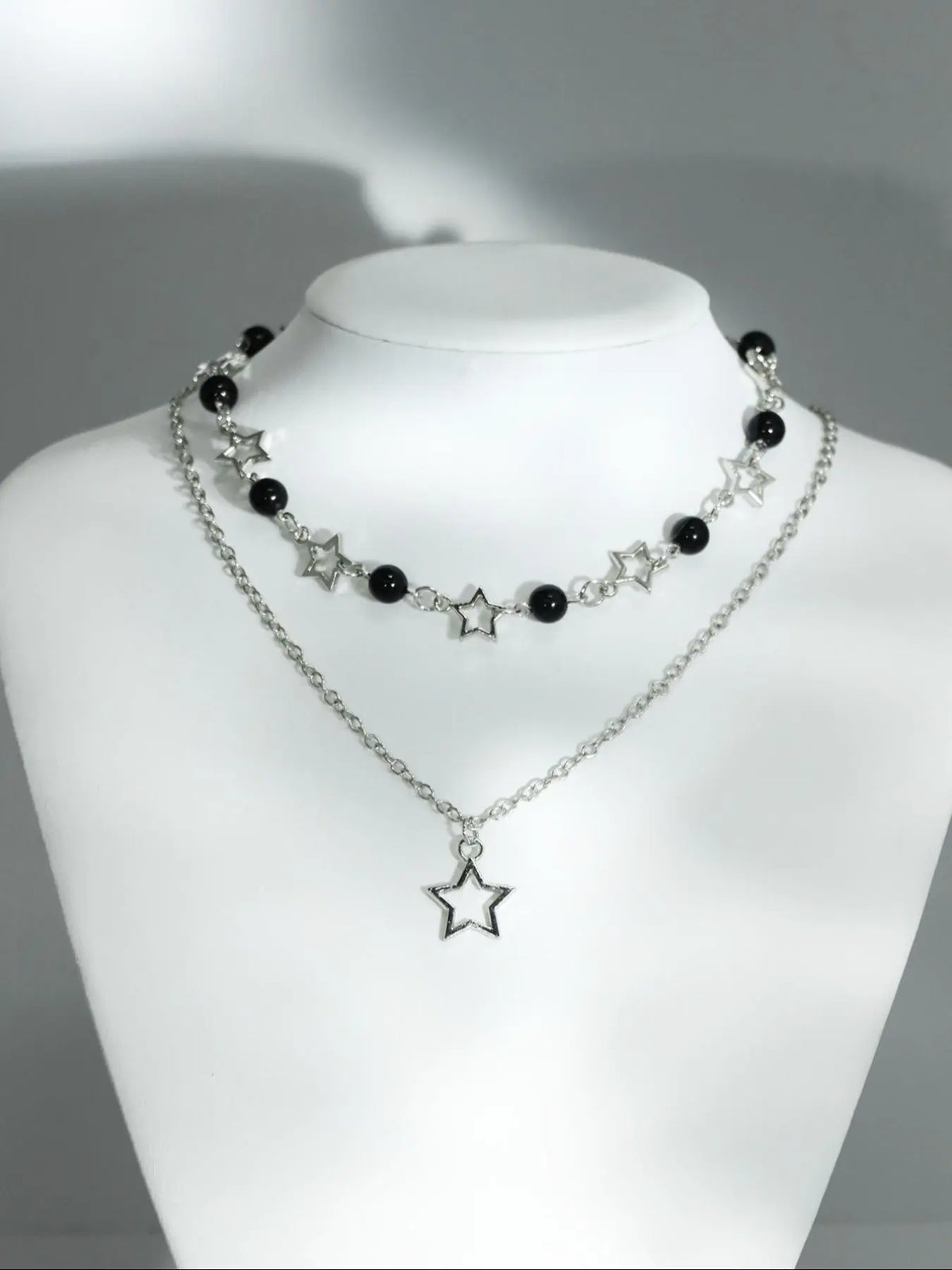 Star & Faux Pearl Decor Pendant, Chains Jewelry, Beaded Necklace for Party, Daily Decor, Birthday Gift, Fall 2024 Costume Jewelry Necklace, Costume Necklaces