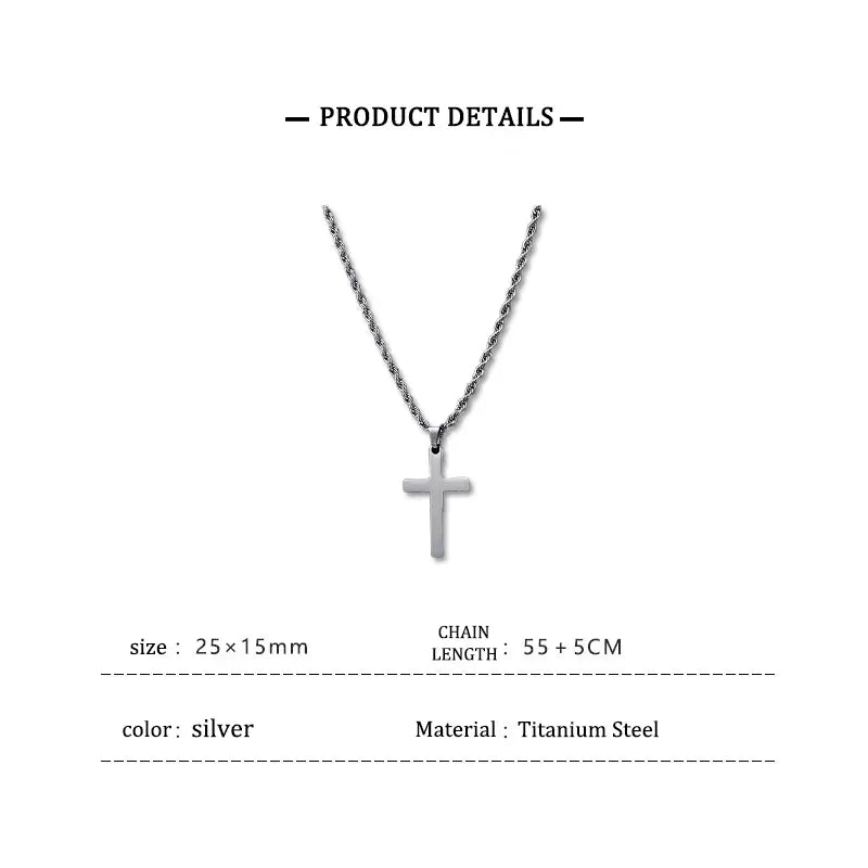 Gemvius Signature Cross Necklace - Stainless Steel
