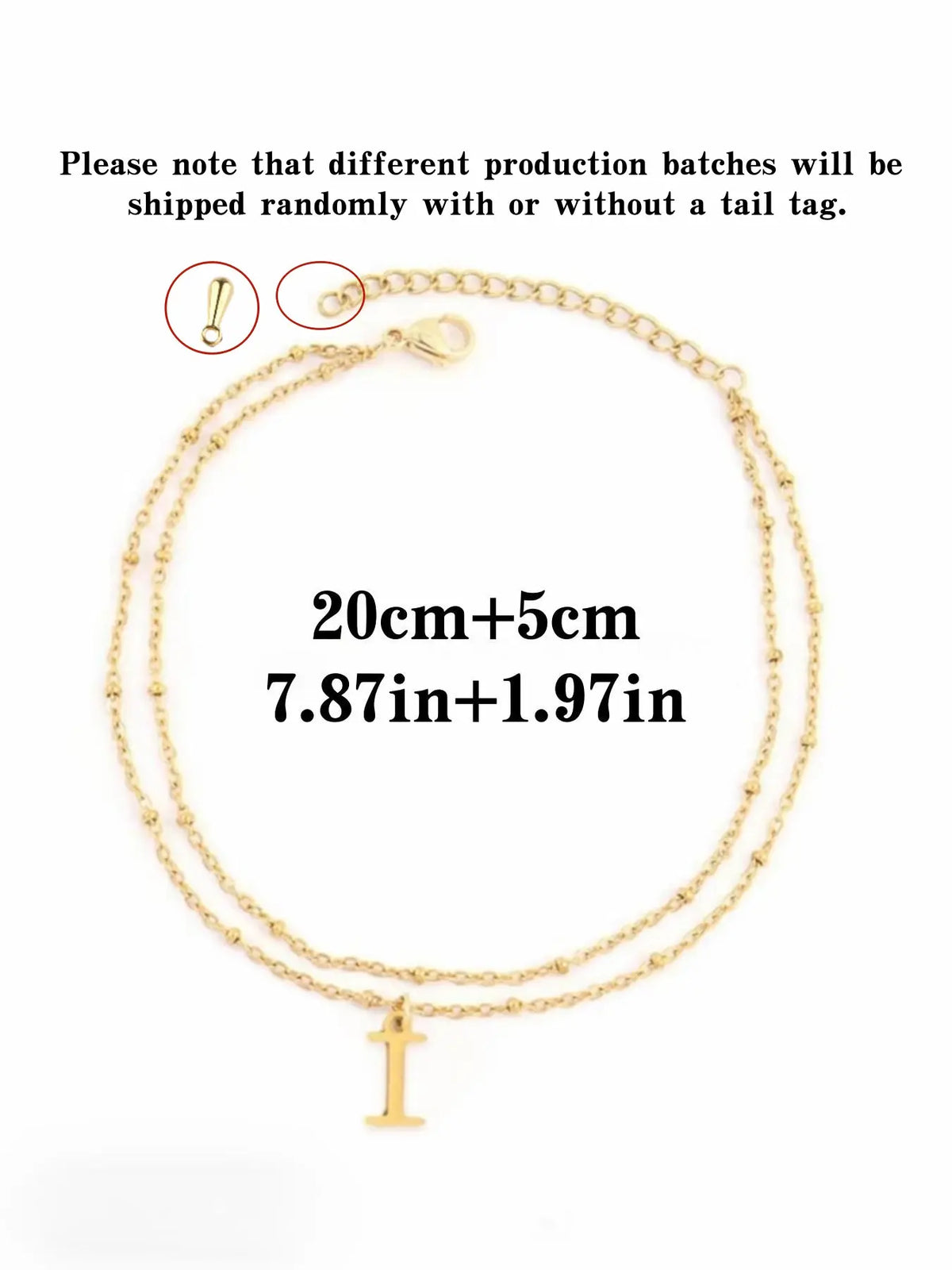 Letter A Design Anklet for Women, Fashion Jewelry for Party, Daily Clothing Decor, Jewelry for Birthday Gift, Personalized Jewelry Gift, Adjustable Anklet, Initial Anklet, Trendy Jewelry
