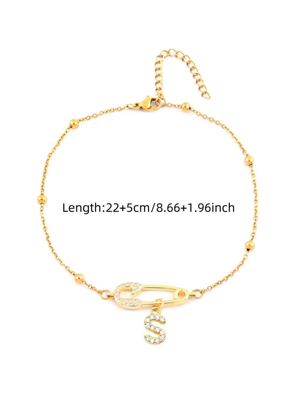 Letter Design Anklet for Women, Fashion Jewelry Accessories for Party, Personalized Daily Clothing Decor, Trendy All-match & Exquisite Jewelry for Birthday Gift, Dainty Layered Anklet, Trendy Fashionable Accessories