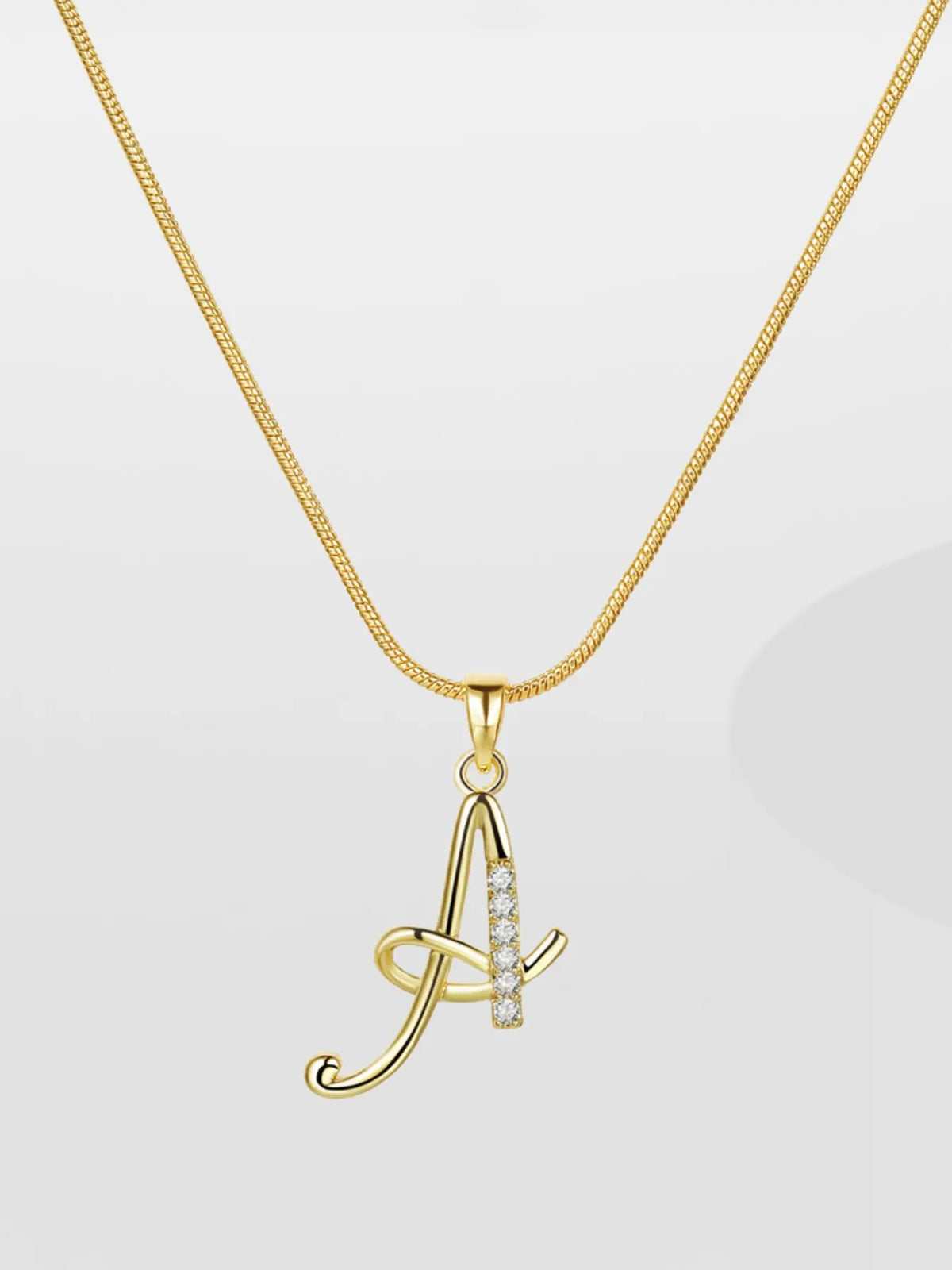 Elegant Simple 26 Letter Copper Zircon Pendant Necklace for Women, Alphabet Letter Necklace, Stylish Jewelry Accessory, Perfect Gift Idea, Necklace Initial, Birthday Gift Jewelry