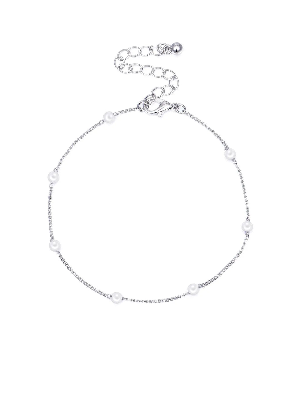 Fashionable Simple Artificial Pearl Decor Anklet, Adjustable Anklet for Women & Girls, Trendy All-match & Exquisite Jewelry for Birthday Gift, Fashionable Jewelry Accessories, Trendy Jewellery Accessories, Fashionable Accessory