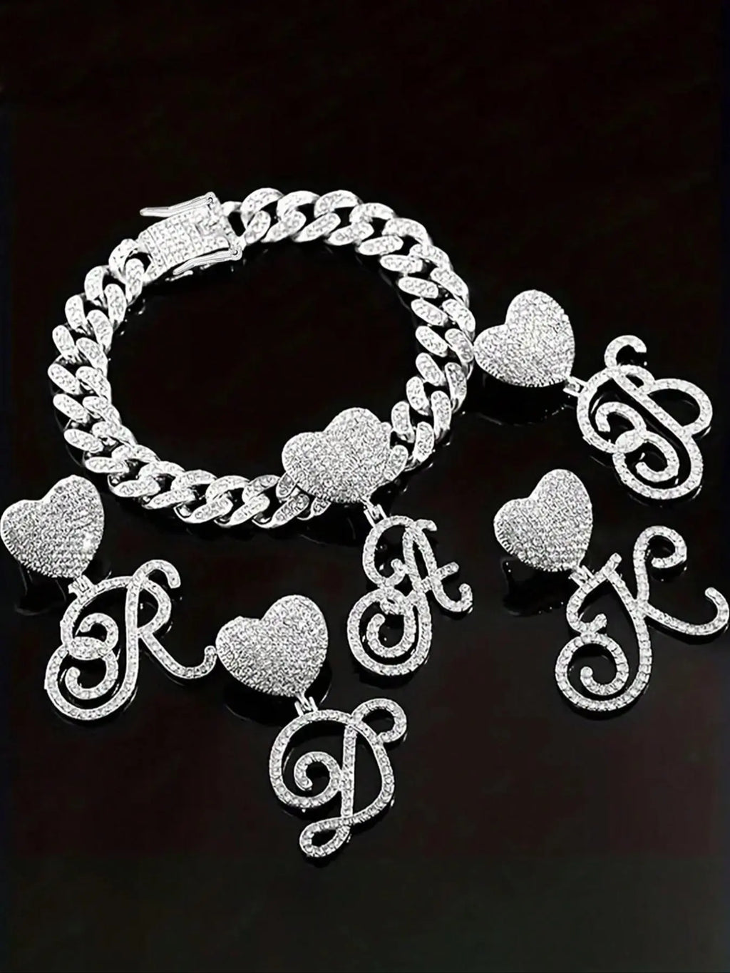 Rhinestone Heart Pendant Anklet, Adjustable Anklet, Fashionable Jewelry Accessories for Women & Girls, Trendy All-match & Exquisite Jewelry for Birthday Gift, Fashion Chic Accessories, Trendy Jewellery Accessories, Foot Jewelry