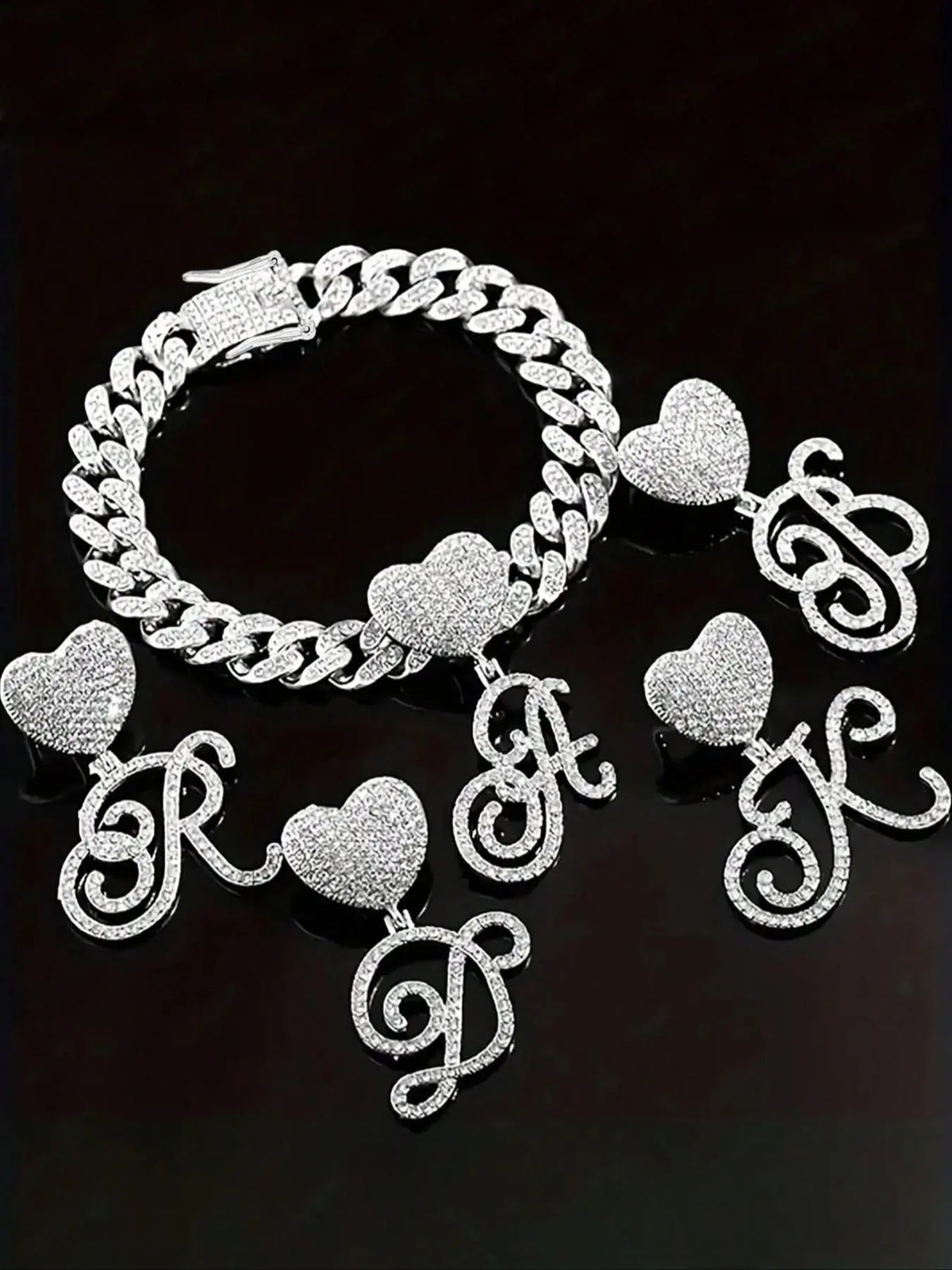 Rhinestone Heart Pendant Anklet, Adjustable Anklet, Fashionable Jewelry Accessories for Women & Girls, Trendy All-match & Exquisite Jewelry for Birthday Gift, Fashion Chic Accessories, Trendy Jewellery Accessories, Foot Jewelry