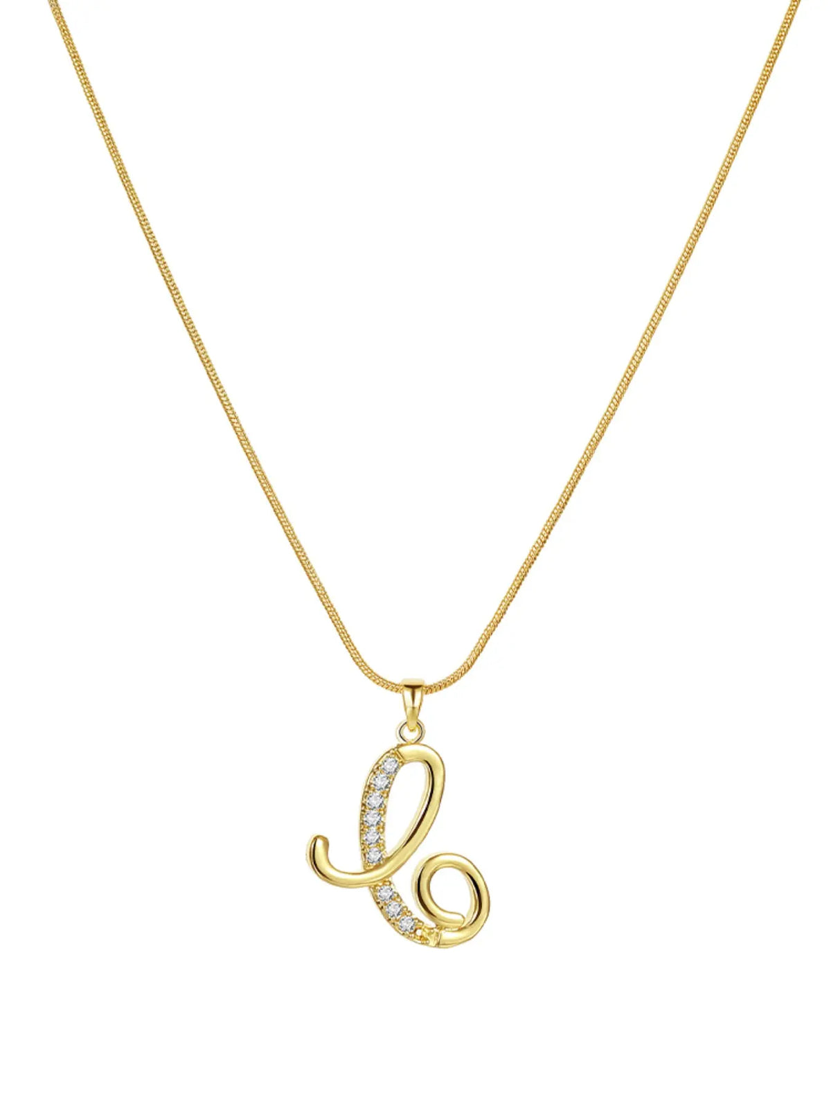 Elegant Simple 26 Letter Copper Zircon Pendant Necklace for Women, Alphabet Letter Necklace, Stylish Jewelry Accessory, Perfect Gift Idea, Necklace Initial, Birthday Gift Jewelry