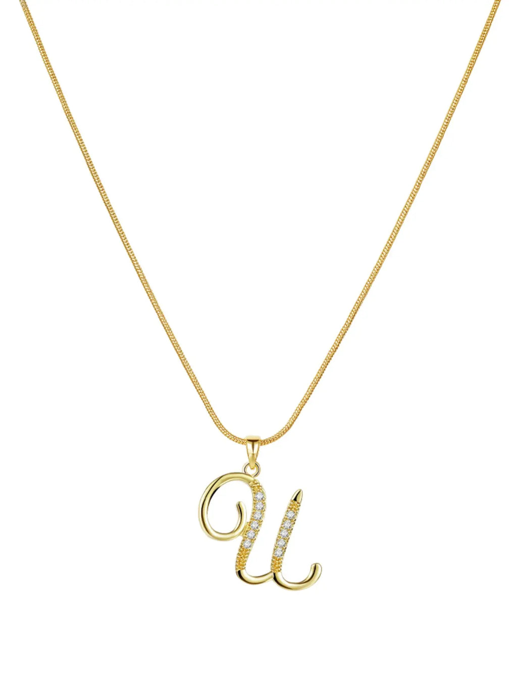 Elegant Simple 26 Letter Copper Zircon Pendant Necklace for Women, Alphabet Letter Necklace, Stylish Jewelry Accessory, Perfect Gift Idea, Necklace Initial, Birthday Gift Jewelry