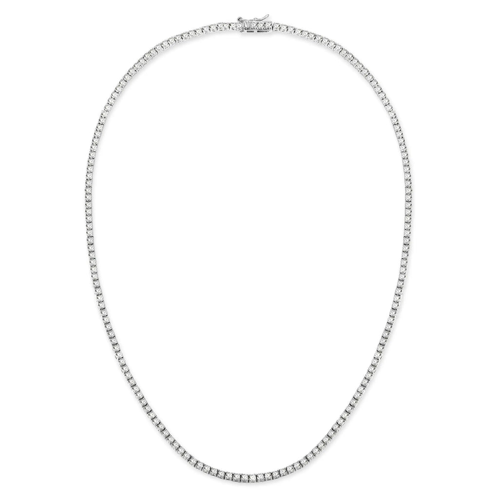MDFUN Unisex Iced Out Tennis Chain Necklace, 3-6mm 5A+ CZ 4-Prong Bling Chain, Elegant Luxury Hip Hop Costume Jewelry, Female & Male Stylish Accessory, Thoughtful Gift Option,sohochic