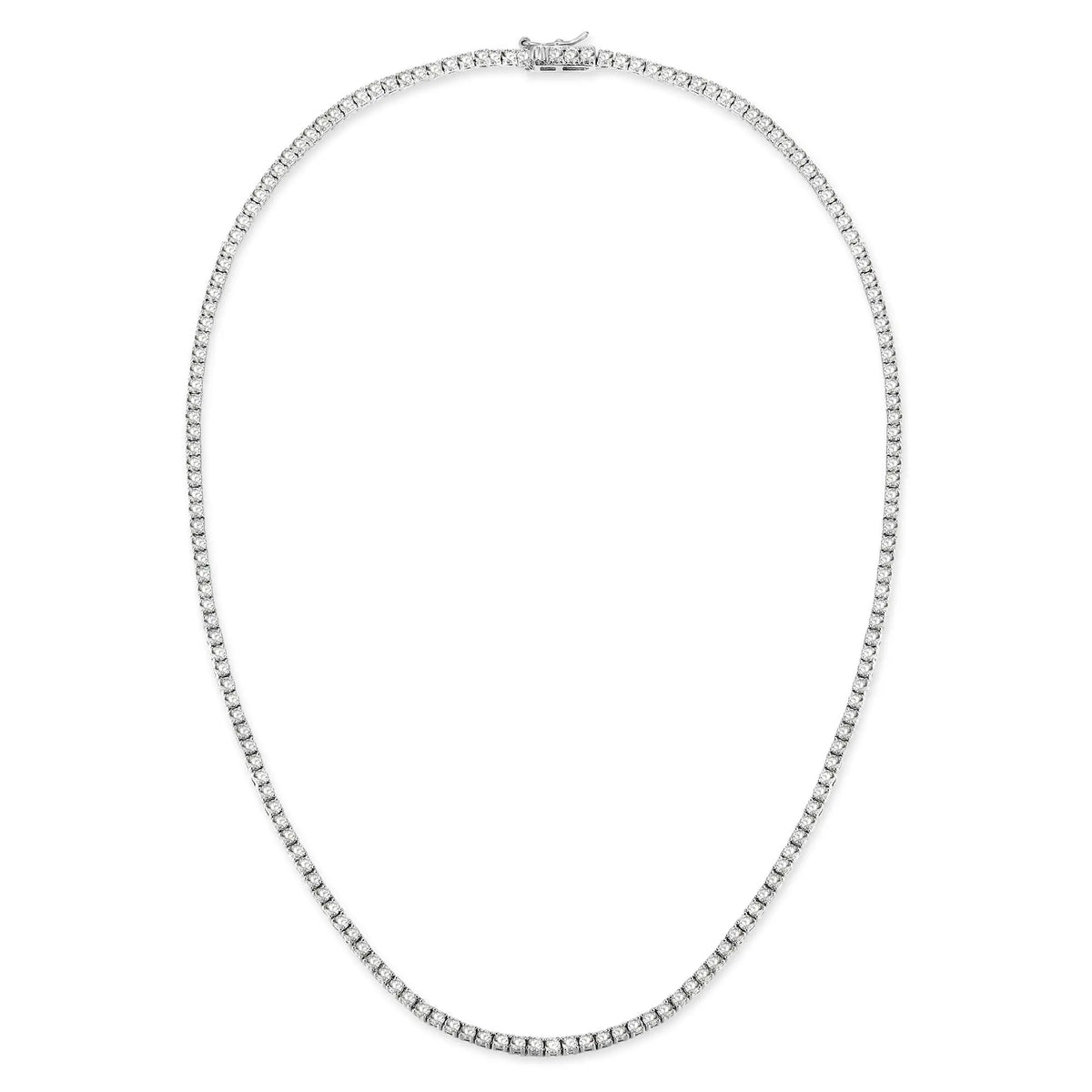 MDFUN Unisex Iced Out Tennis Chain Necklace, 3-6mm 5A+ CZ 4-Prong Bling Chain, Elegant Luxury Hip Hop Costume Jewelry, Female & Male Stylish Accessory, Thoughtful Gift Option,sohochic