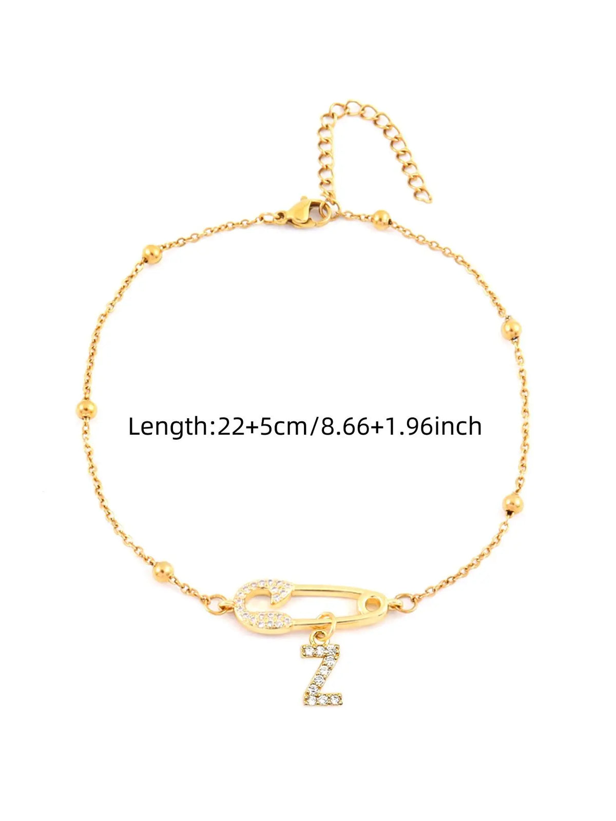 Letter Design Anklet for Women, Fashion Jewelry Accessories for Party, Personalized Daily Clothing Decor, Trendy All-match & Exquisite Jewelry for Birthday Gift, Dainty Layered Anklet, Trendy Fashionable Accessories
