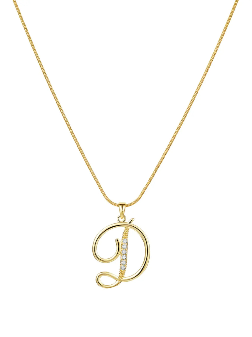 Elegant Simple 26 Letter Copper Zircon Pendant Necklace for Women, Alphabet Letter Necklace, Stylish Jewelry Accessory, Perfect Gift Idea, Necklace Initial, Birthday Gift Jewelry
